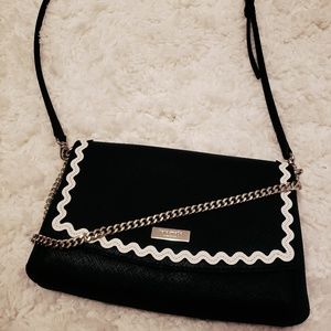 Kate spade black crossbody with chain